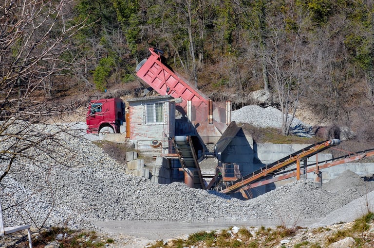 Gravel and stone aggregates